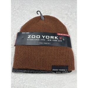 Zoo‎ York Skateboard Brand Youth Beanie Knit Hat 2 Pack